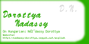 dorottya nadassy business card